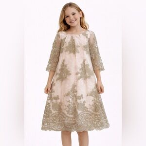 Chasing Fireflies Pink and Gold Dress